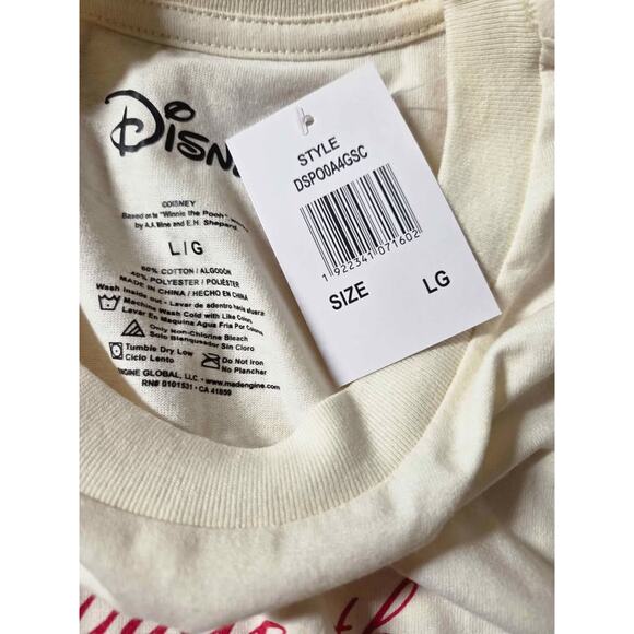 Disney Winnie the Pooh Plaid Graphic Tee Shirt – Size Large NWT - Picture 7 of 7